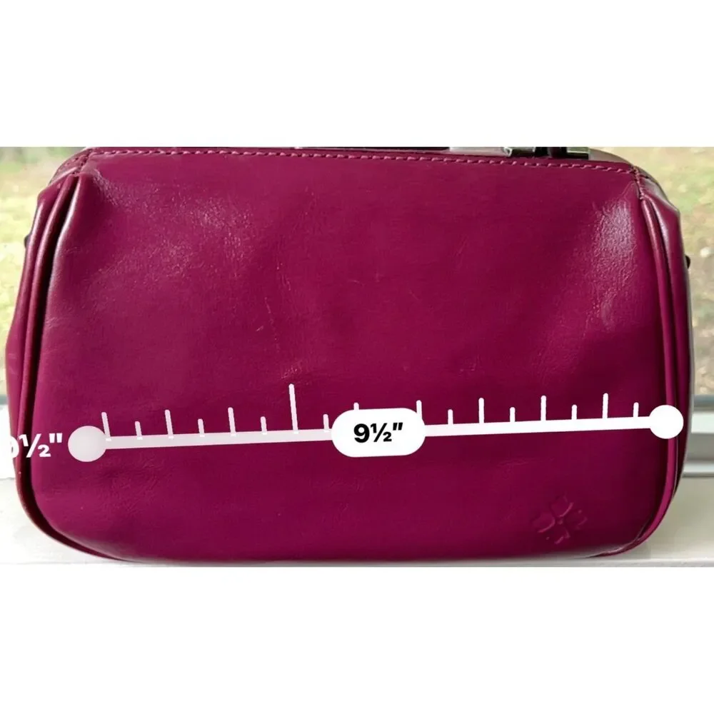 NWOT Patricia Nash Tooled Leather Gracchi Frame Satchel in Magenta